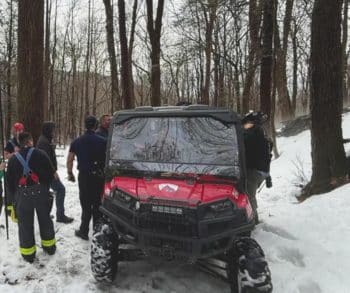 Daring Rescue of a Young Dog Trapped on a Slick Ledge Near a Roaring Waterfall in New York